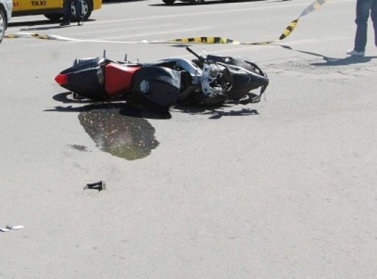 Motociclist rănit, la Lumina